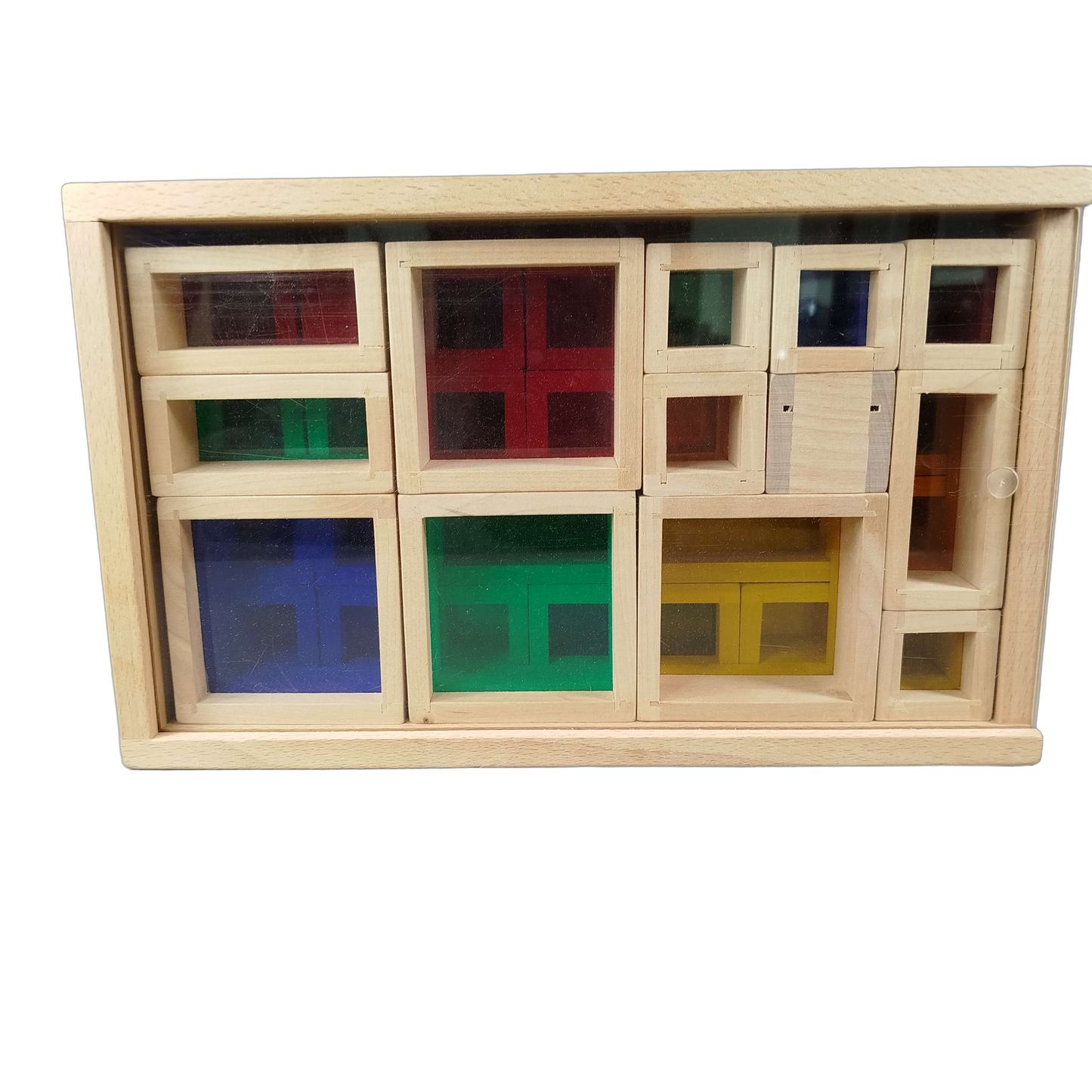 Fensterbausteine Regenbogen Holzbausteine