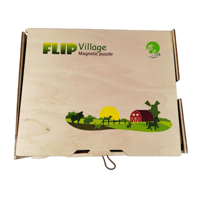 FLIP Magnetpuzzle Delfin & Hai Holzpuzzle Set