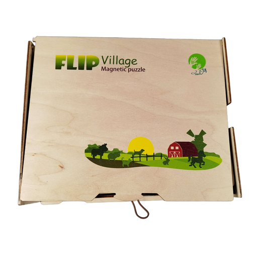 FLIP Magnetpuzzle Delfin & Hai Holzpuzzle Set