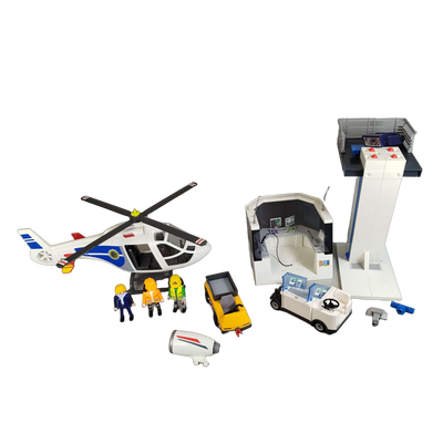 Playmobil Bundle Polizei Hubschrauber & Turm Playset
