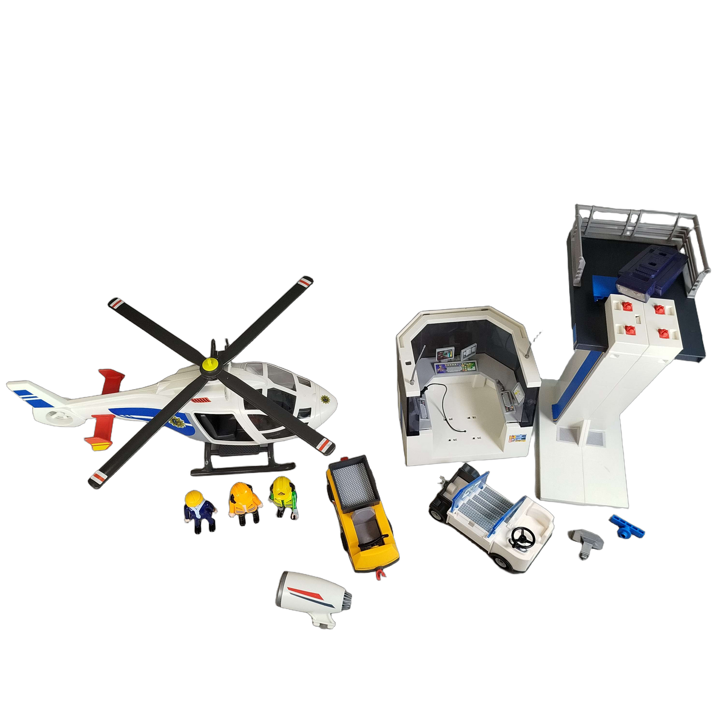 Playmobil Bundle Polizei Hubschrauber & Turm Playset