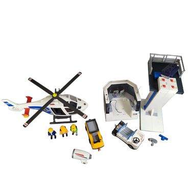 Playmobil Bundle Polizei Hubschrauber & Turm Playset