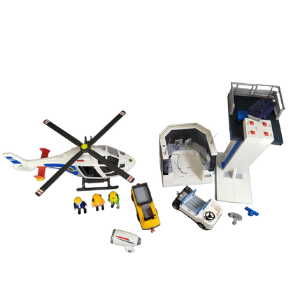 Playmobil Bundle Polizei Hubschrauber & Turm Playset