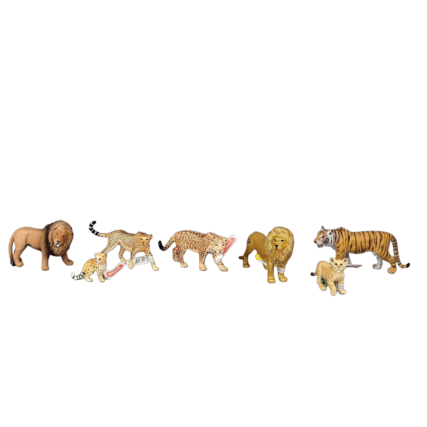 Schleich Tiere Bundle Raubkatzen 7 Teile Löwen & Geparden
