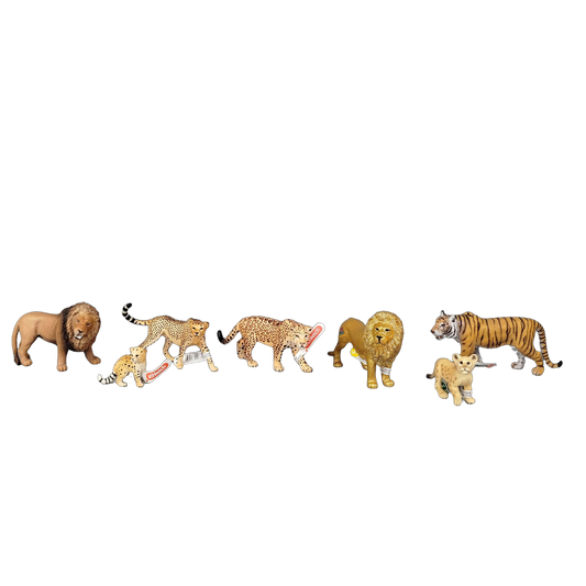 Schleich Tiere Bundle Raubkatzen 7 Teile Löwen & Geparden