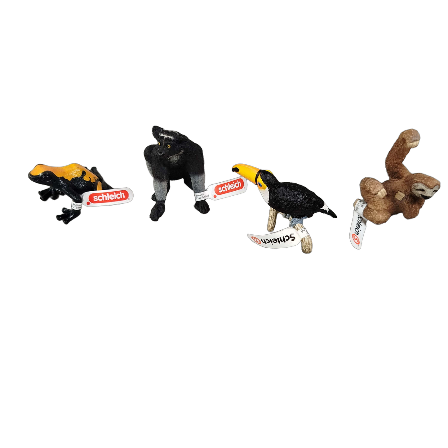 Schleich Tiere Bundle Set von 10 Tierfiguren Faultier & Co