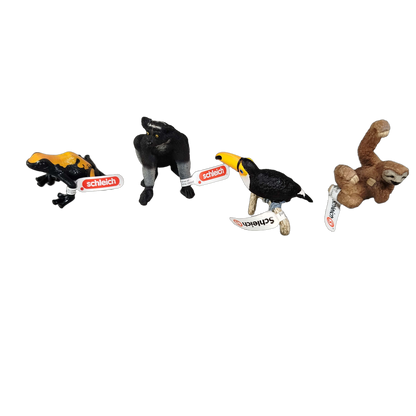 Schleich Tiere Bundle Set von 10 Tierfiguren Faultier & Co