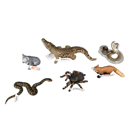 Schleich Tiere Bundle Set von 10 Tierfiguren Faultier & Co