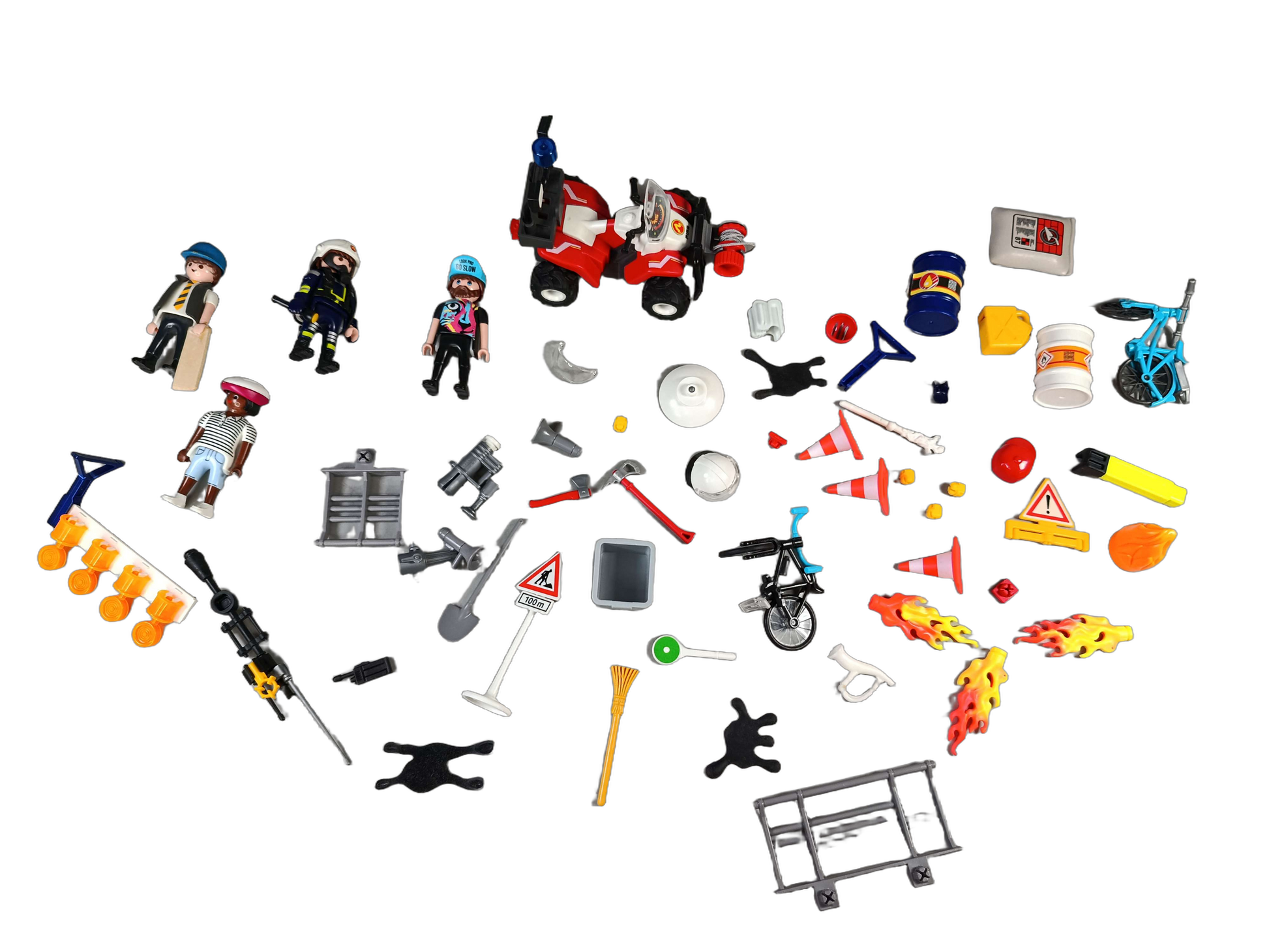 Playmobil Feuerwehreinsatz auf der Baustelle 9486 Spielset