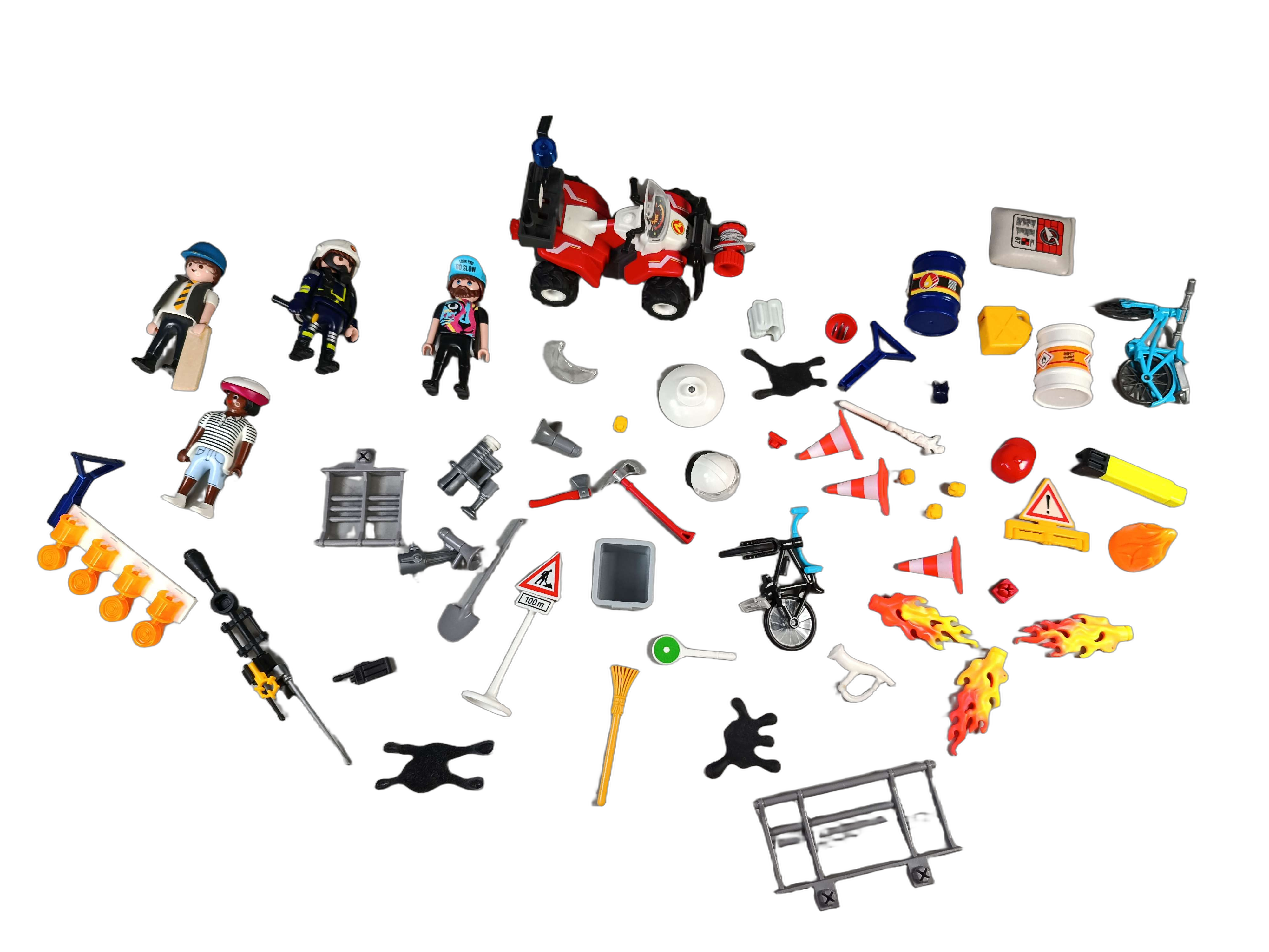 Playmobil Feuerwehreinsatz auf der Baustelle 9486 Spielset