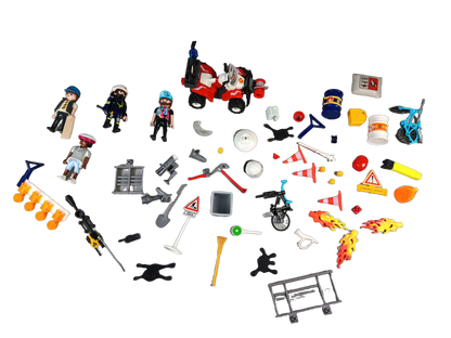 Playmobil Feuerwehreinsatz auf der Baustelle 9486 Spielset