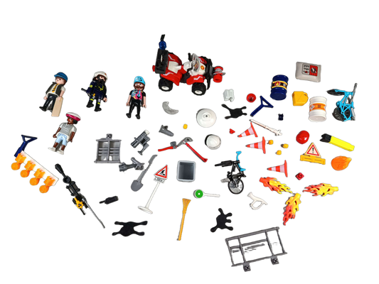 Playmobil Feuerwehreinsatz auf der Baustelle 9486 Spielset
