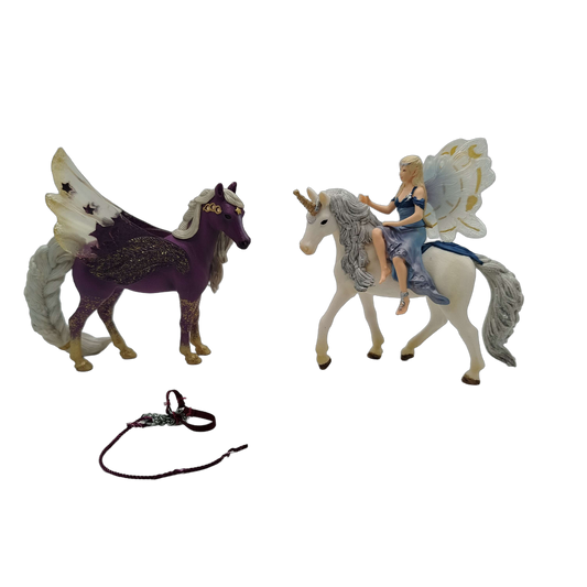 Schleich Bundle Pegasus & Einhorn Fee Figuren