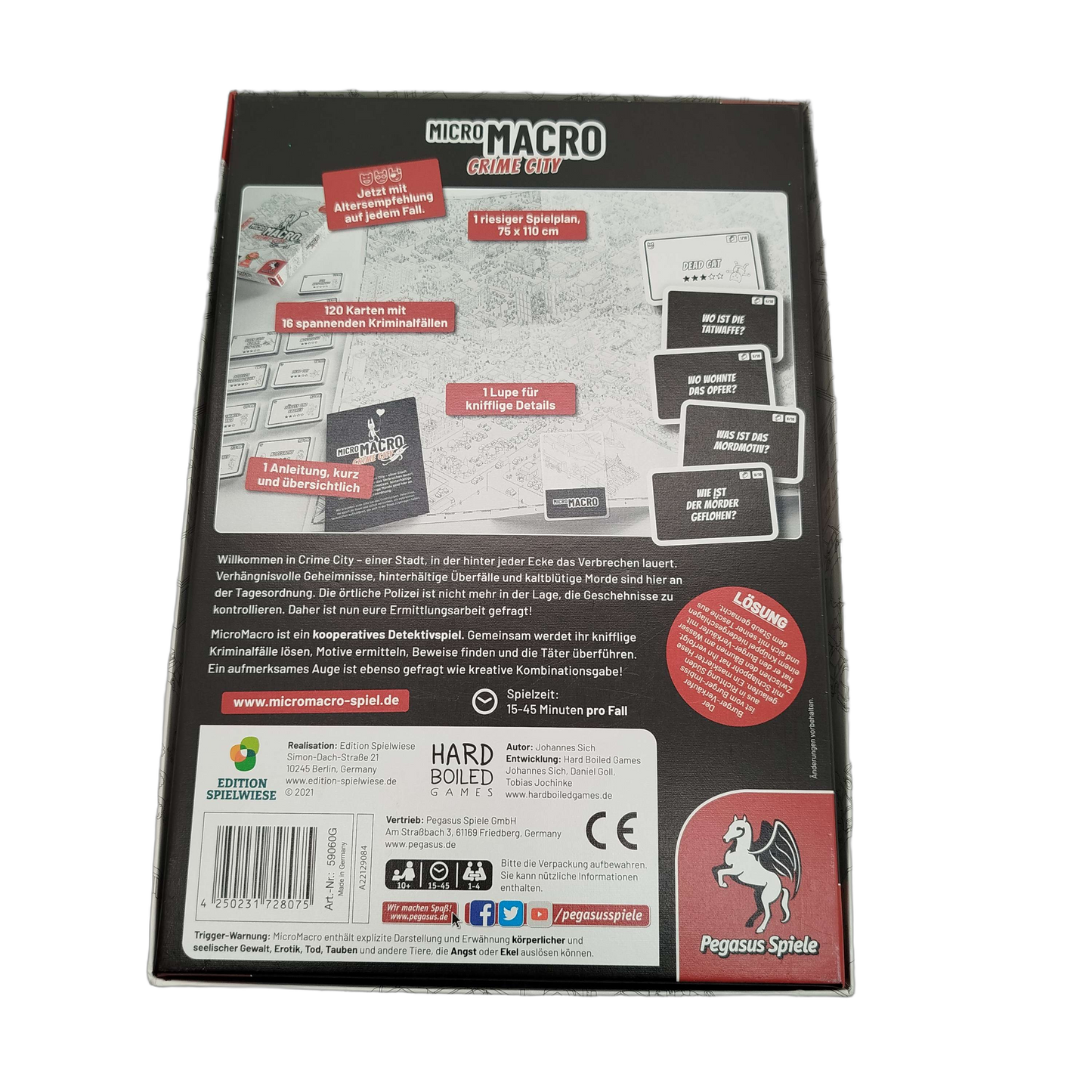 Pegasus Spiele MicroMacro Crime City Spiel, Neu
