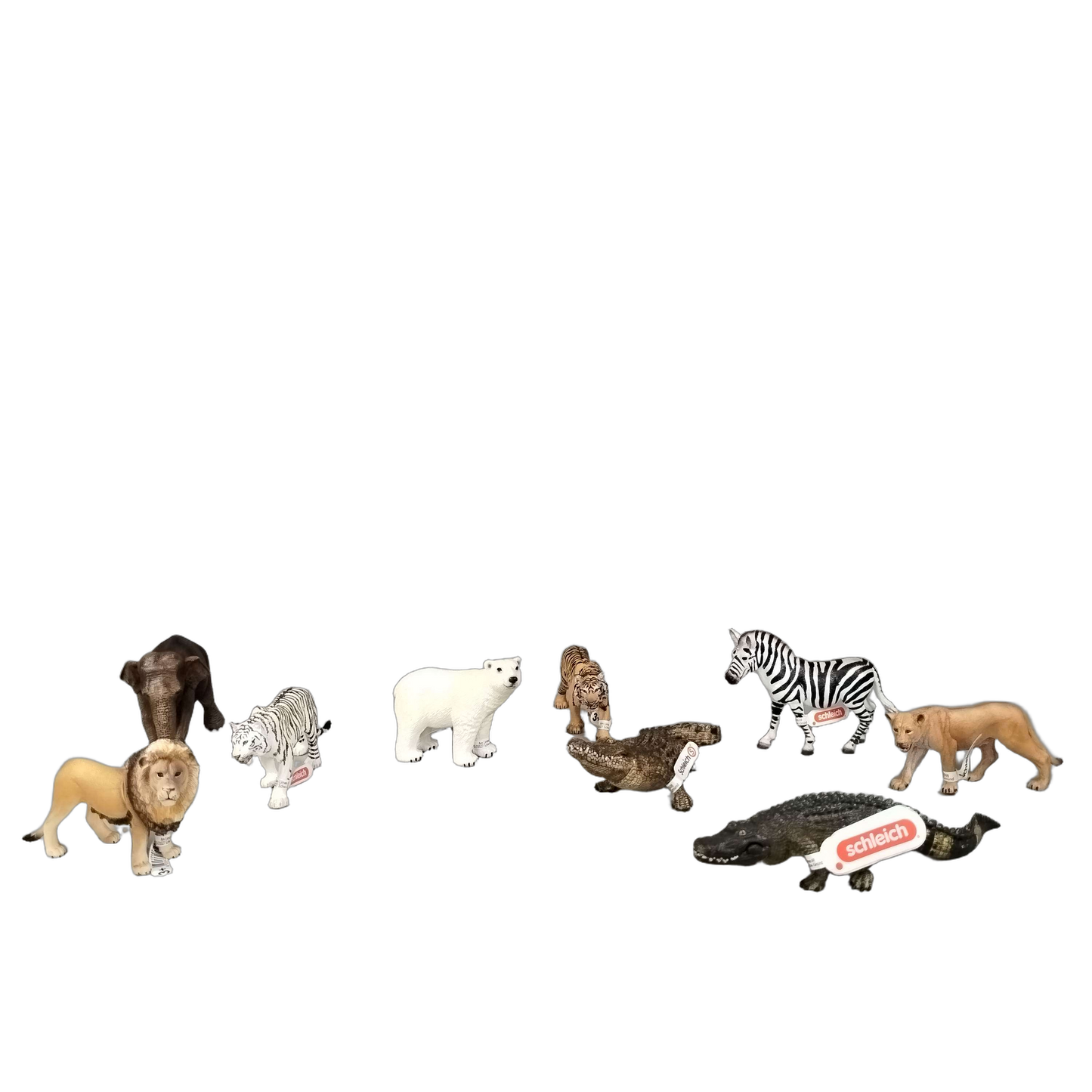 Schleich Tiere Bundle Wildtiere 8 Teile Zebra Tiger Elefant