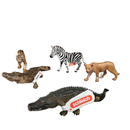 Schleich Tiere Bundle Wildtiere 8 Teile Zebra Tiger Elefant
