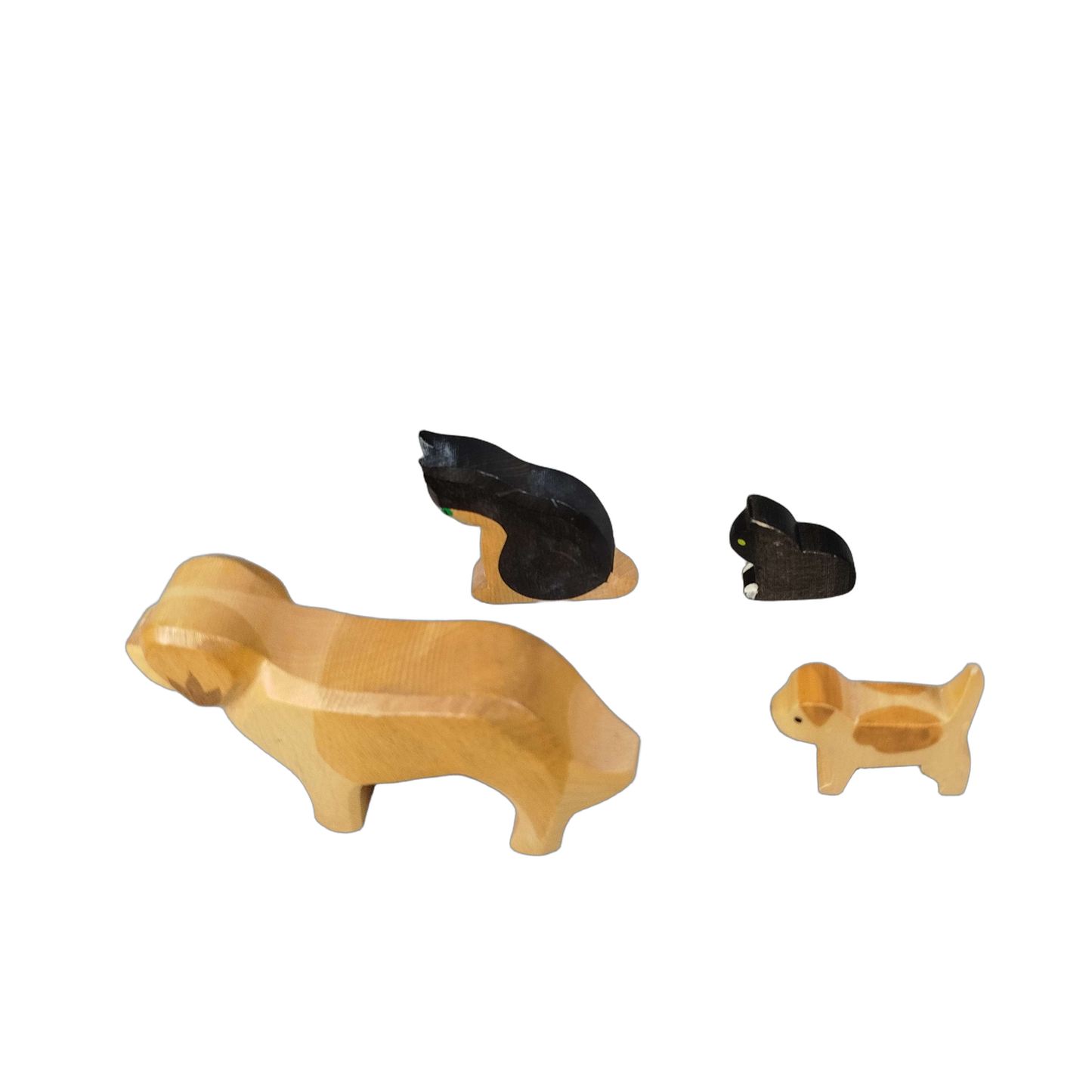 Ostheimer Bundle 4 Holzfiguren Hund & Katze