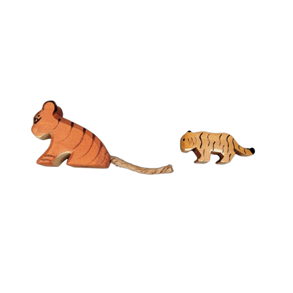 Ostheimer Bundle Holztiere Set von 2 Tiger & Baby