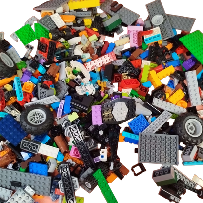 Konvolut LEGO ca. 1 kg, Bausteine & Minifiguren, ab 6 Jahre