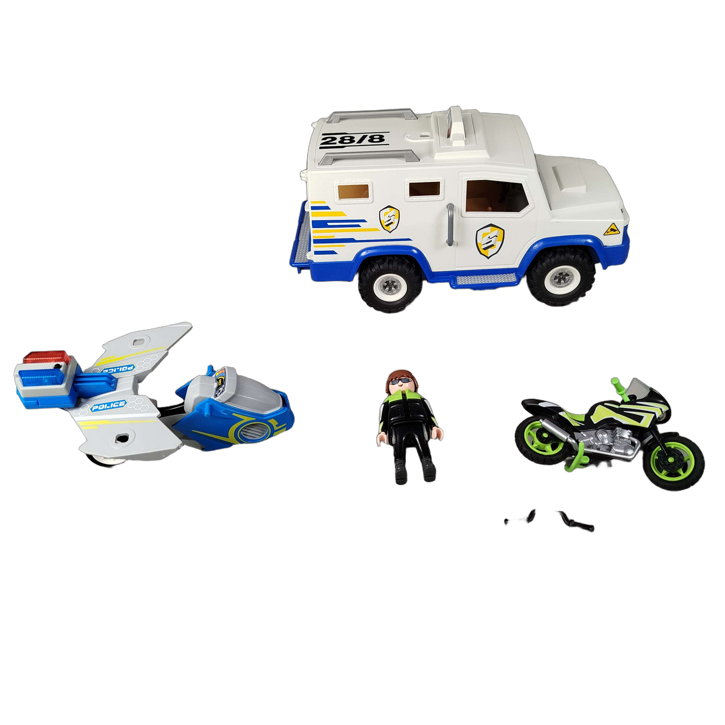 Playmobil Bundle Polizei 9371 Set von 4 Figuren & Fahrzeuge
