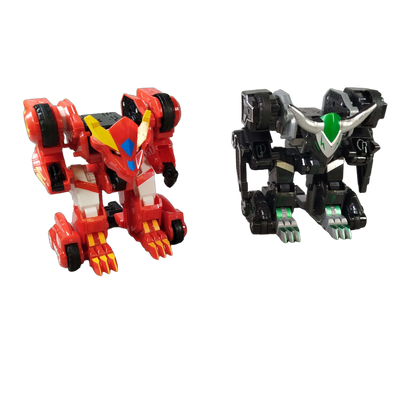 Monkart Bundle Mecha Set von 12 Black Mecha & Red Mecha Actionfiguren