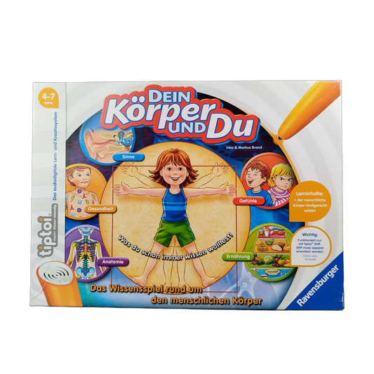 Ravensburger Bundle tiptoi Dein Körper & Du Buch & Stift