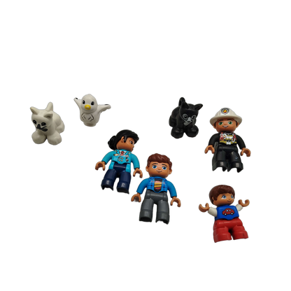 LEGO Bundle Duplo Set von 17 Figuren & Tiere Elefant Tiger Affe Hund