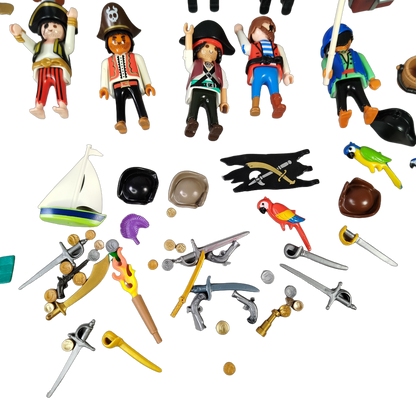 Playmobil Bundle Piraten 10x Figuren, Boot & Zubehör