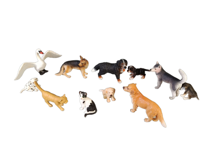 Schleich Tiere Bundle 11 Teile Tierfiguren Hunde Katzen Schwan