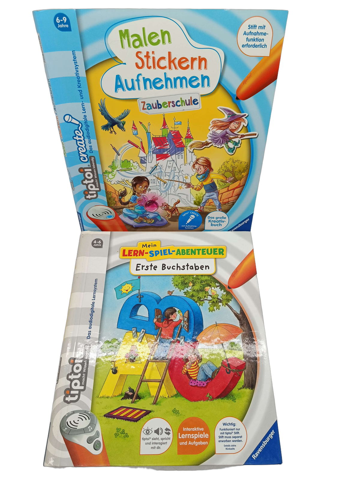 Ravensburger Bundle tiptoi Zauberschule Set von 2 Lernbücher