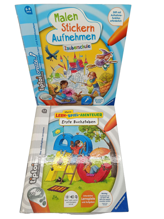 Ravensburger Bundle tiptoi Zauberschule Set von 2 Lernbücher