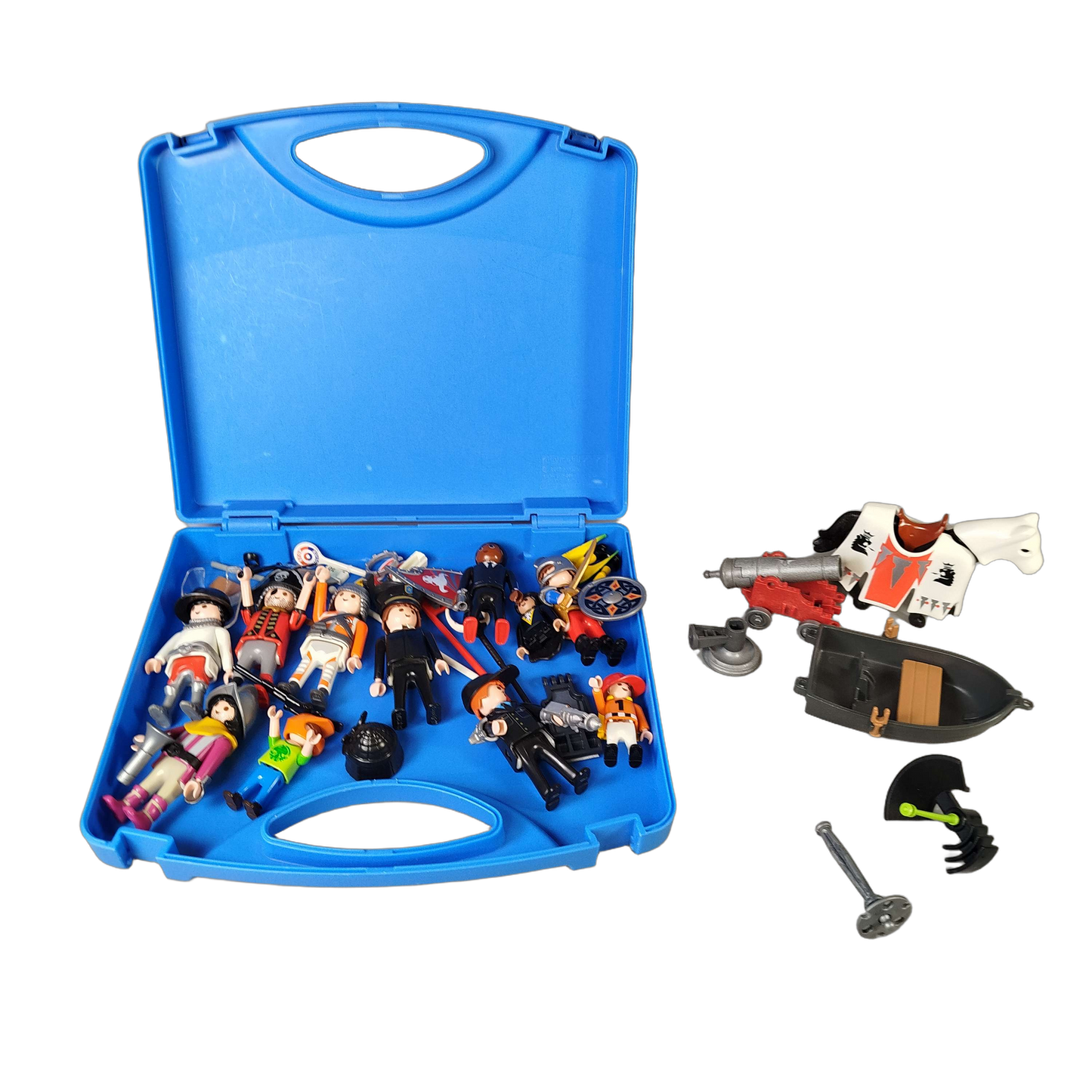Playmobil Bundle Polizei großes Set Figuren & Zubehör, Boot, Kanone