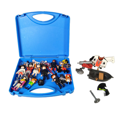 Playmobil Bundle Polizei großes Set Figuren & Zubehör, Boot, Kanone