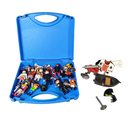 Playmobil Bundle Polizei großes Set Figuren & Zubehör, Boot, Kanone