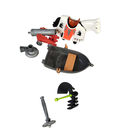 Playmobil Bundle Polizei großes Set Figuren & Zubehör, Boot, Kanone
