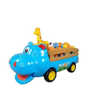 Kiddieland Babyfahrzeug Nilpferd mit Tierfiguren