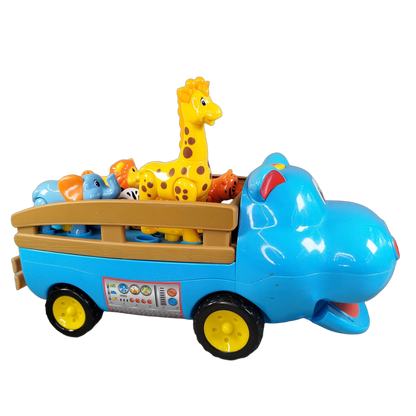 Kiddieland Babyfahrzeug Nilpferd mit Tierfiguren