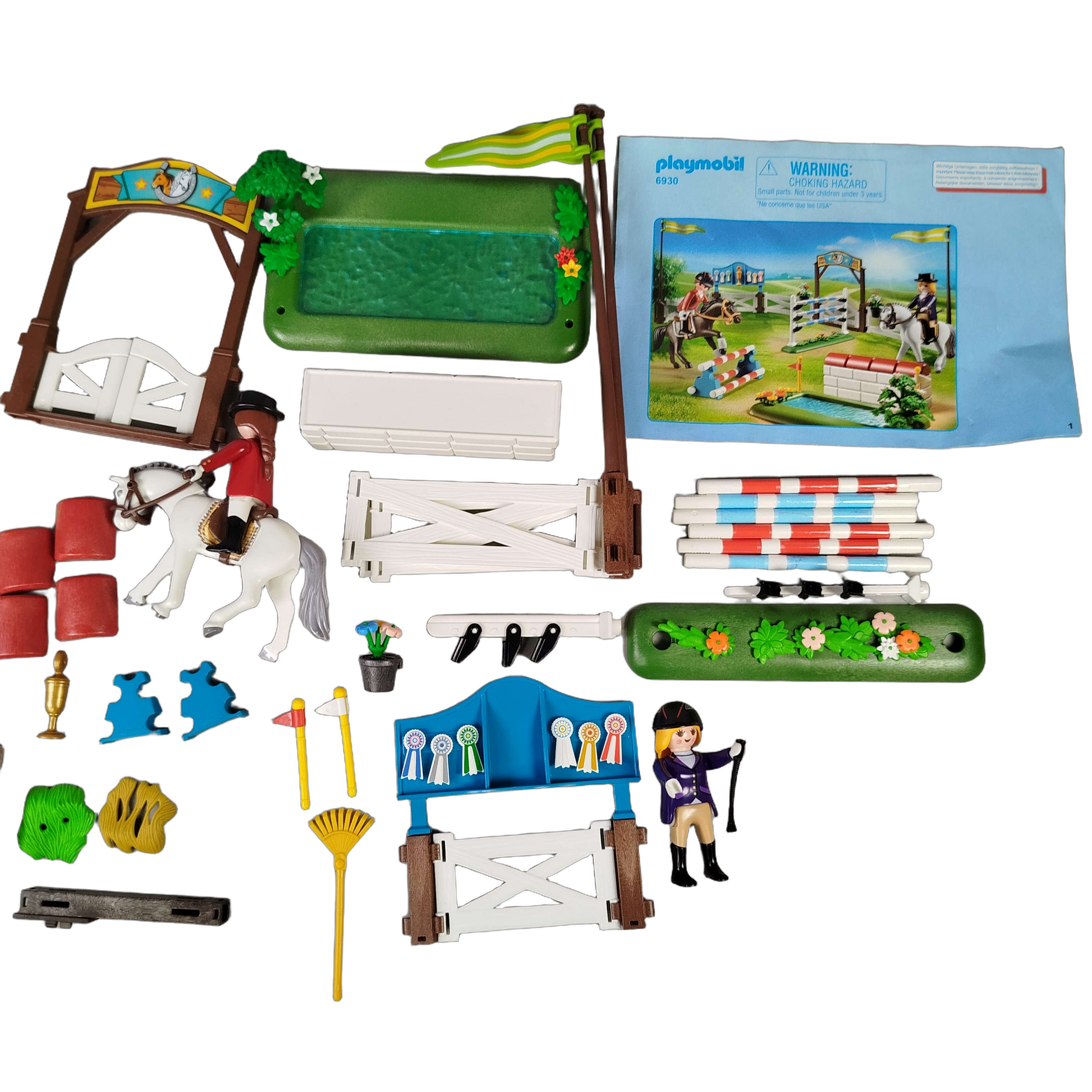 Playmobil Bundle Reitturnier 6930 Set Figuren & Pferd & Reitzubehör