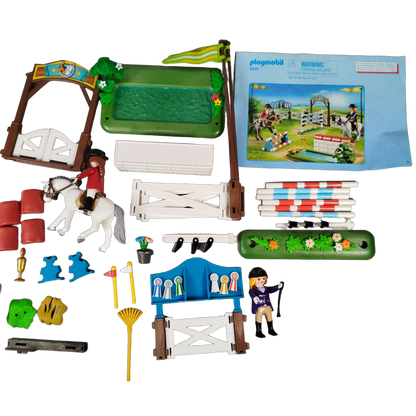 Playmobil Bundle Reitturnier 6930 Set Figuren & Pferd & Reitzubehör