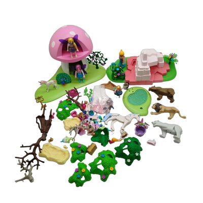 Playmobil Bundle Feen Pilzhaus Set Haus & Tiere