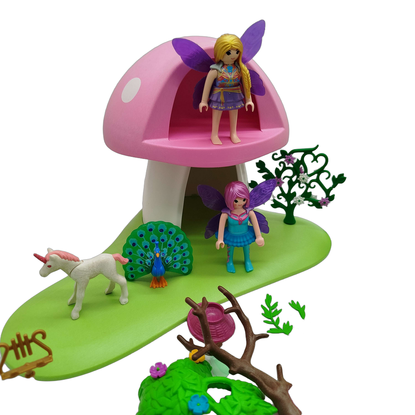 Playmobil Bundle Feen Pilzhaus Set Haus & Tiere