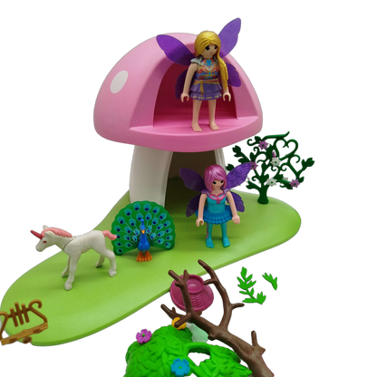 Playmobil Bundle Feen Pilzhaus Set Haus & Tiere