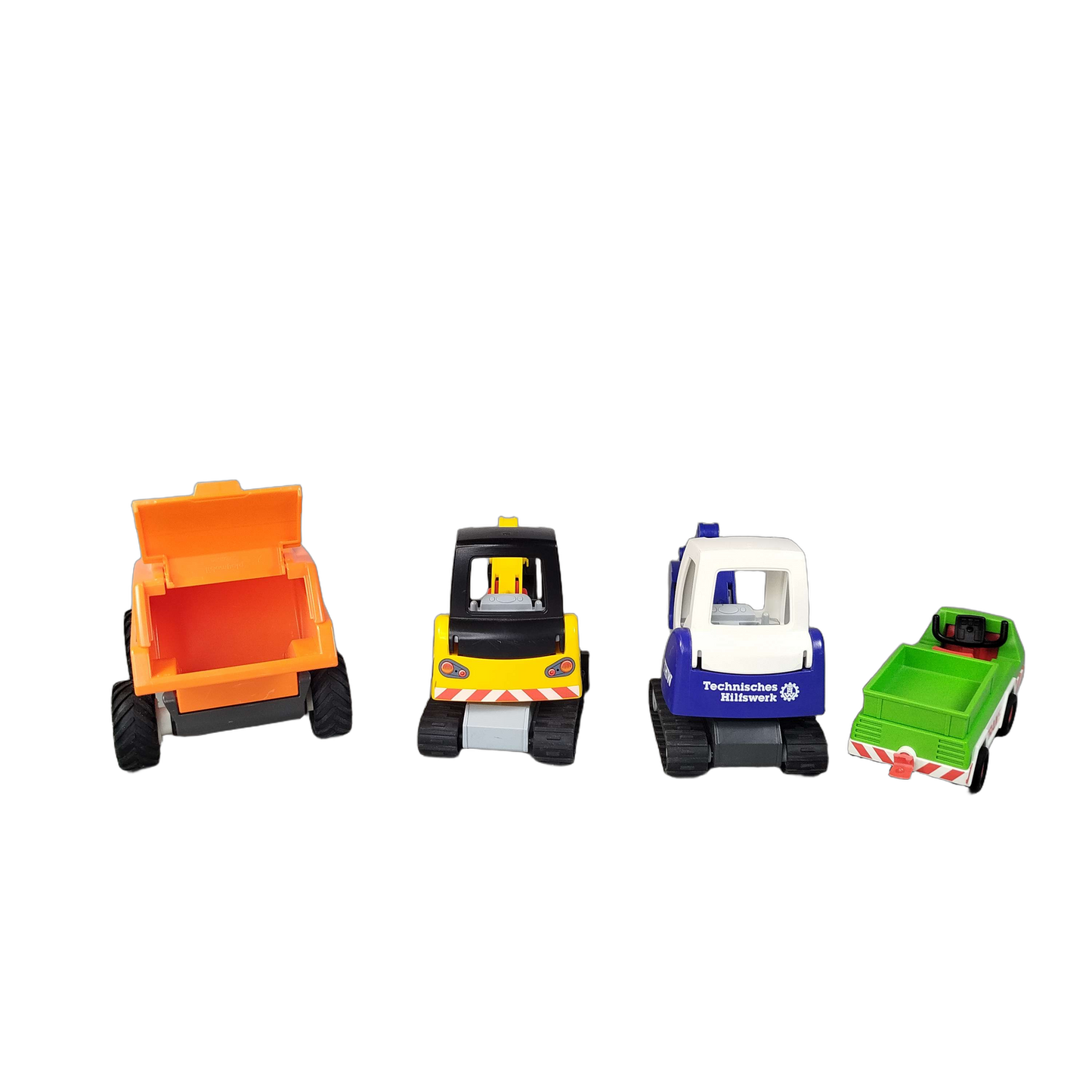 LENA Bundle Baustelle & THW Set von 4 Bagger Autos Neuwertig