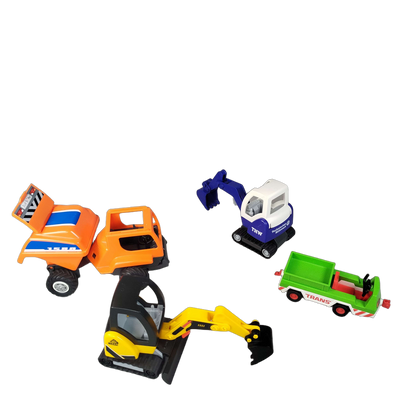 LENA Bundle Baustelle & THW Set von 4 Bagger Autos Neuwertig