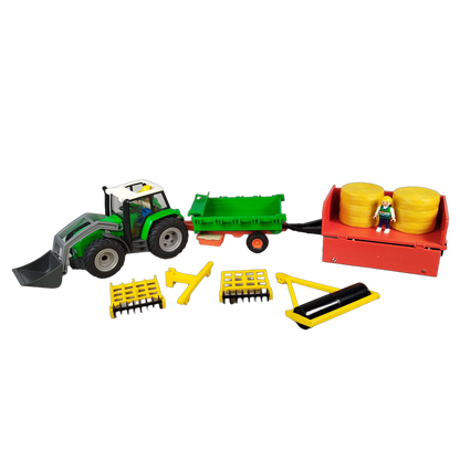 Playmobil Bundle Bauernhof Set Traktor mit Frontlader & Anhänger
