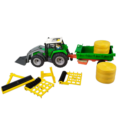 Playmobil Bundle Bauernhof Set Traktor mit Frontlader & Anhänger
