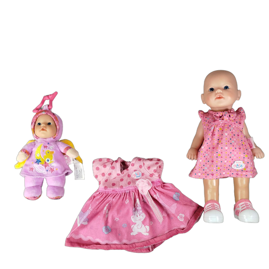 Zapf Creation Bundle Baby born 2x Puppe & Kleidung