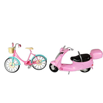 Mattel Bundle Barbie Set von 7 Modepuppe Fahrrad Roller