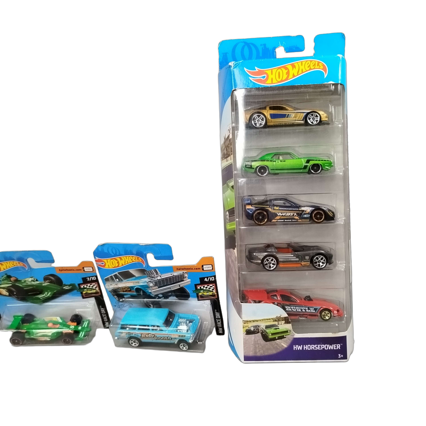 Hot Wheels Bundle HW Race Day Rennwagen & Muscle, Neuwertig