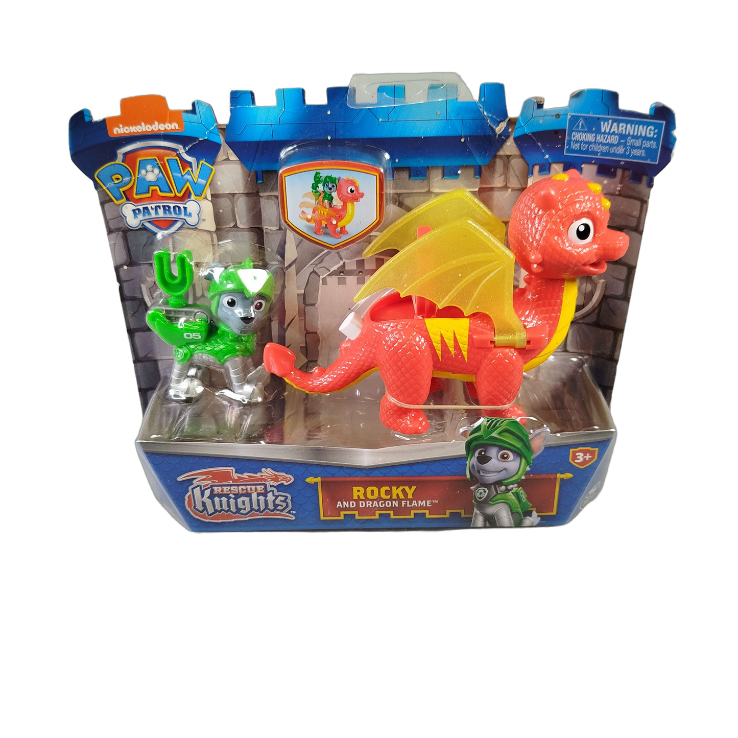 Spin Master Rescue Knights Rocky & Dragon Flame Actionfigur, neuwertig